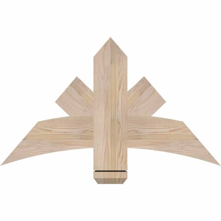 Ekena Millwork Alberta Smooth Timber Gable Bracket, Douglas Fir, 36"W x 21"H x 1 1/2"D x 5 1/2"F, 14/12 Pitch GBW036X21X0206ALB00SDF